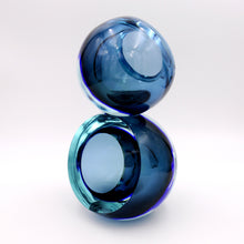 Carica l'immagine nel visualizzatore di Gallery, Scultura in vetro di Murano blu- azzurro, anni 60. - 1960s blue Murano glass sculpture