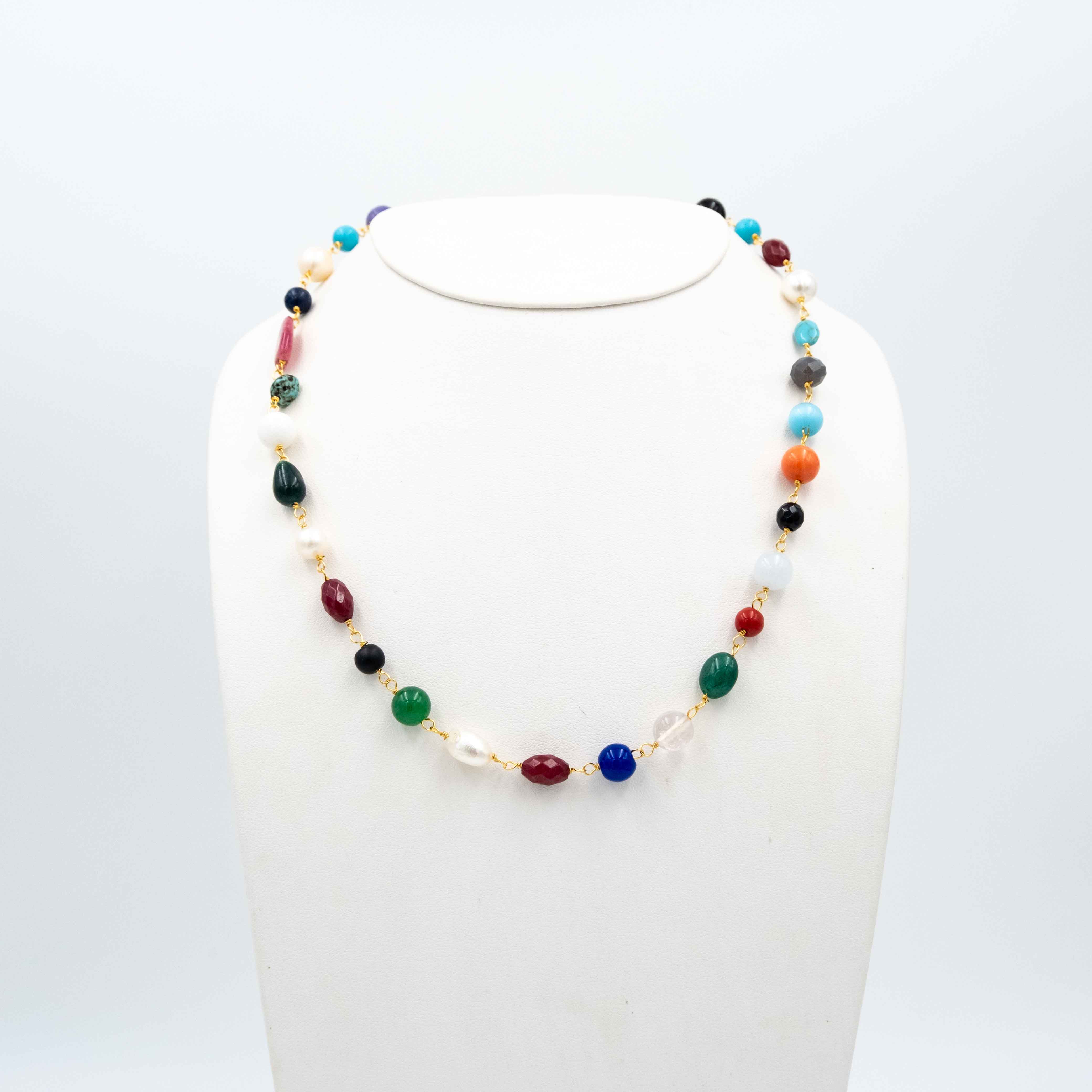 Collana pietre e perle